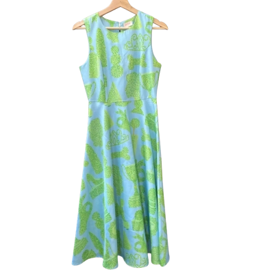 Gorman Topiary Dress Size 8 Blue / Green 