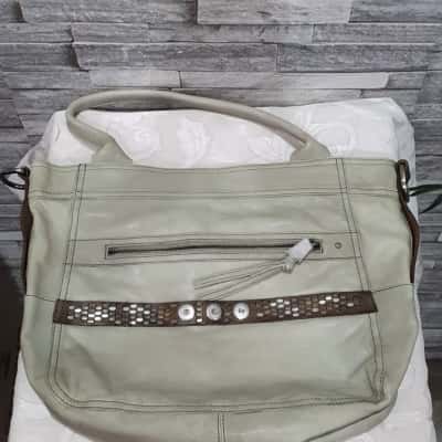 noosa leather Womens Handbag  colour lite olive Green 