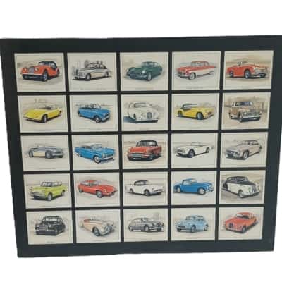 Mounted Collection – 25 British Car Collector Cards by Card Memories Tony Widgington #classiccars #automotivehistory #collectorcards