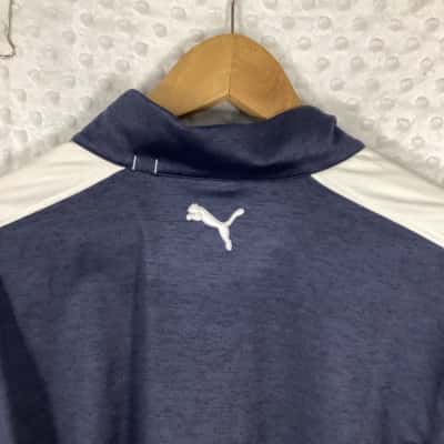 Puma Mens Cloudspun QZ Golf Sweater - Size M in Navy Blue 
