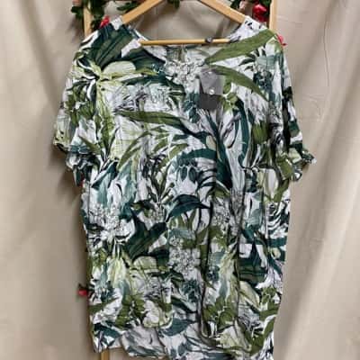 Womens Autograph Botanical Greens Top Size 20 RRP $79.99