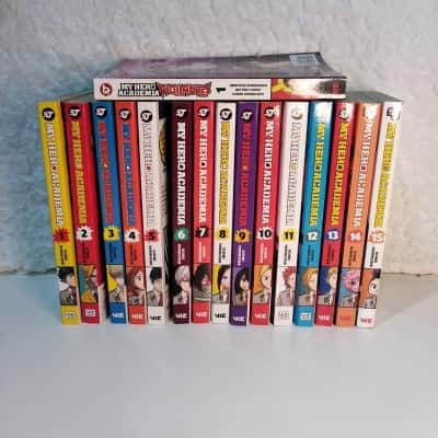 My Hero Academy Manga Book Series - 1-15 Plus bonus spinoff books: My Hero Academia: Vigilantes Vol.1 and Smash! Vol.1