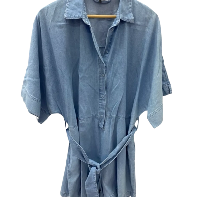 Decjuba Womens  Size 14 blue Short Sleeve Jumpsuit Blue 