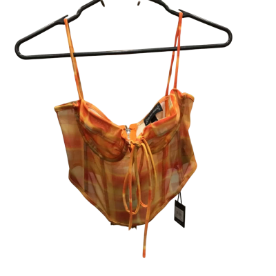 BNWT Neon Hart Orange Checked Corset Size L