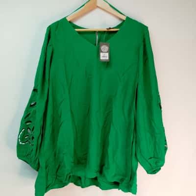 Autograph Womens  Size 22 Long Sleeve Top Green 