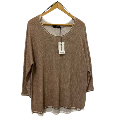 Sportscraft Womens  Size L Crew Neck Jumper / Jumper Champagne / Gold 