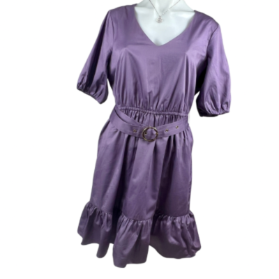 Portmans Balloon Sleeve Dress - Purple Rain Size 10