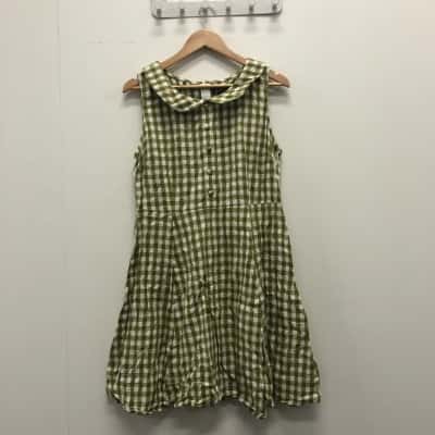 Dangerfield / Princess Highway Womens  Size 16 Dress Checked / Green / White 