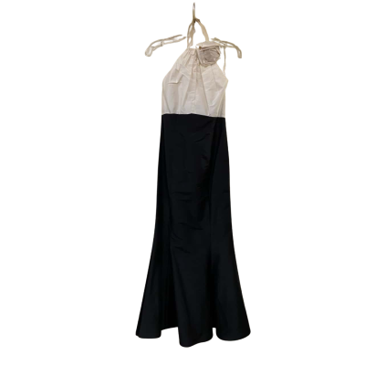 BNWT George Evening Womens Halter Neck Black Gown Size 10 