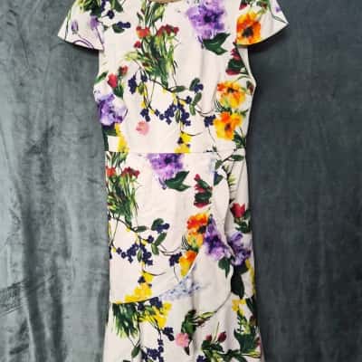 Alice & Olivia Womens  Size 6 Short Sleeve Dress  Floral 