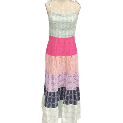  Odd Molly  Size 2 Shoestring Strap Dress Multicoloured 