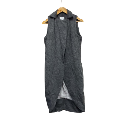 Jacinta James Womens  Size 12 Mohair Blend Sleeveless Coat Grey 