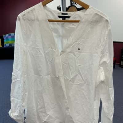 Tommy Hilfiger Womens  Size XXL Long Sleeve Shirt White 