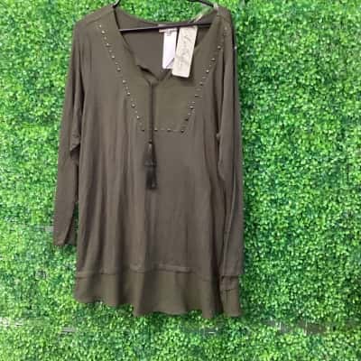 Autograph Womens  Size 16 Long Sleeve Top khaki 