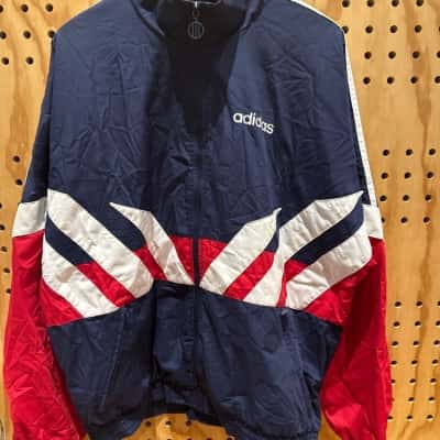 Adidas Mens  Windbreaker Size L Blue 