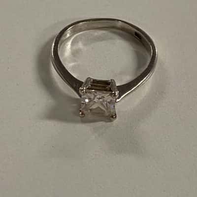 Silver Ring W/ Clear Stone