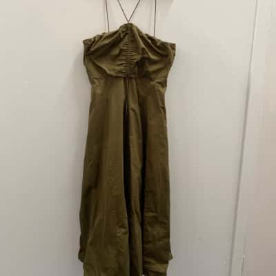 Morrison Womens  Size 3 Midi Dress Khaki (has pockets)