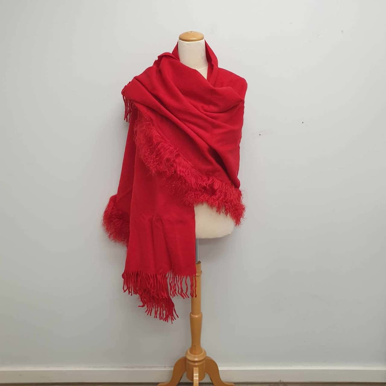 Rong Jia Red /Super Glamorous /Cashmere Wrap with Gorgeous Huhhot ...