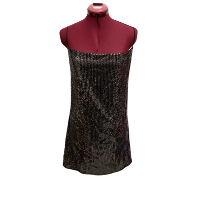 Zara Womens  Size S Mini Dress / Party Dress Black  / Silver 