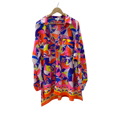 River Island Womens  Size 24 Long Sleeve Shirt Multicoloured 
