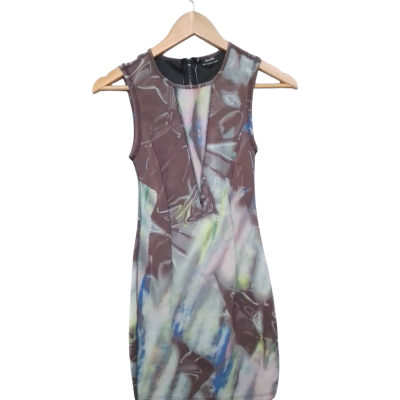 Bardot Womens  Size 34 / 6 / XXS Casual Dress / Mini Dress Brown / Green / Multicoloured / Pattern 