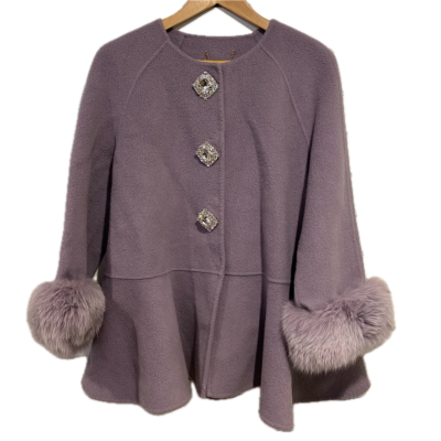 Nature Q Womens Coat Size M Purple 