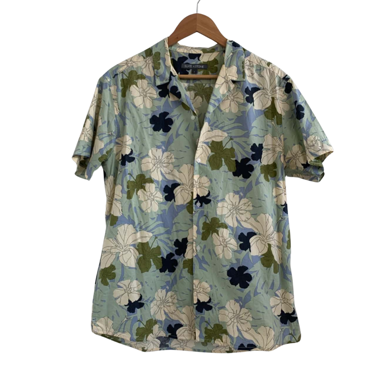 Made To Fade Long Sleeve Button Up Shirt - Washed Slate Green