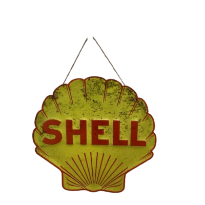 Brand New Shell Metal Hanging Man Cave Sign #2271-1-pp