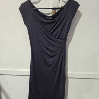 Kookai Womens  Size 2 Midi Dress Navy Blue 