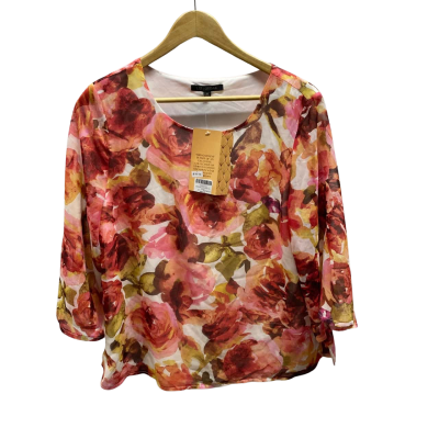 Liz Jordan Womens  Size 12 Red Floral Top