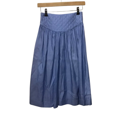 Fraim of Mind Womens  Size XS "Amy" Quilted Yoke Silk/Cotton Skirt