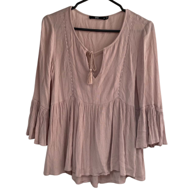 Sportsgirl Womens 3/4 Sleeve Top in Dusty Pink. Sz 8
