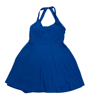 Halara Cut Out Back With Built In Shorts With Pockets Dress Size 1X   Plus Size Dress Blue  BNWT 