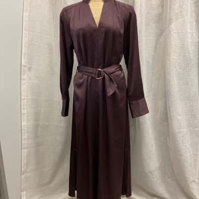 Witchery Womens  Bordeaux Size 12 Midi Dress 