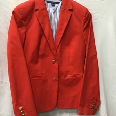 Tommy Hilfiger Womens  Size 6 Blazer Orange 