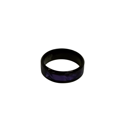 Tungsten Carbide w/ Purle 'Paua Shell Like' Inlay (Size 10)