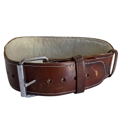 Vintage Mens Size M Brown Leather Belt 