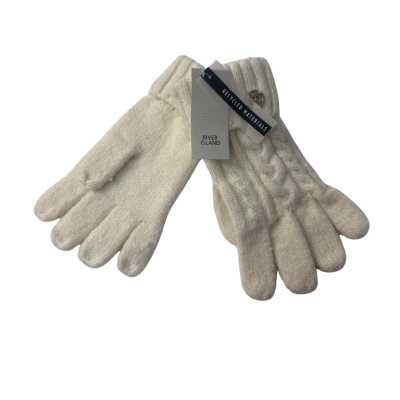 BNWT River Island Womens  Size One Size Gloves Cream 