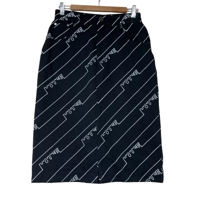 Brand New - House of Holland Monogram Denim Skirt - Size UK 10