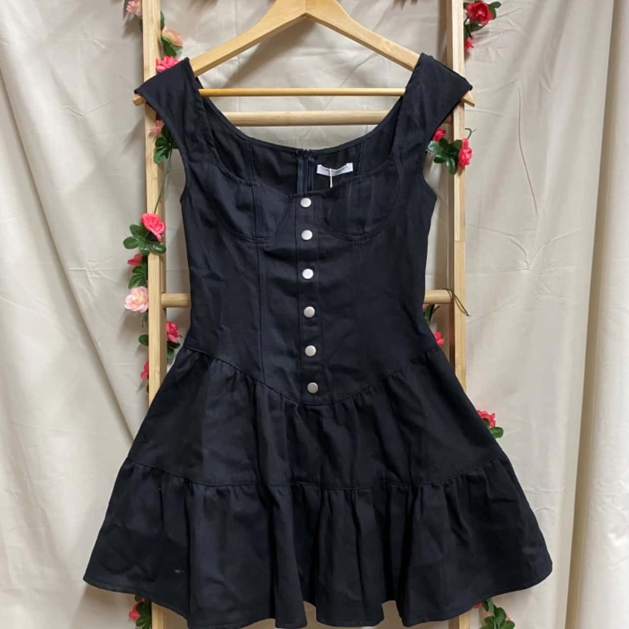 white christmas dresses Rochelle Denim Mini Dress