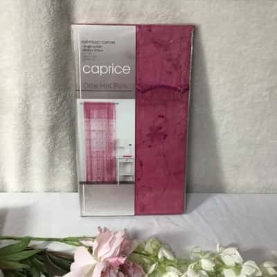 Caprice Ollie Hot Pink Rod Pocket Curtain (new)