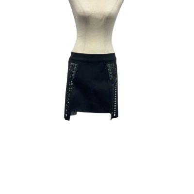 Sass & Bide Womens  Size 8 Asymmetrical Hemline Skirt Black  / Gingham 