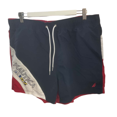 Nautica Mens  Size L Navy Blue / Red / White 