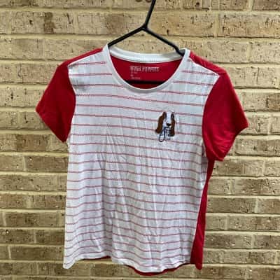 Womens hush puppies red top size M 