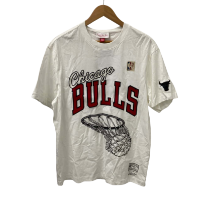 Mitchell & Ness Mens  Size M Short Sleeve T-shirt Off White 