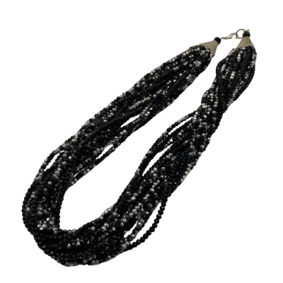  Womens Necklace Black  / Silver 