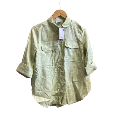 Susan Womens  Size 6 Button Up Top Green 