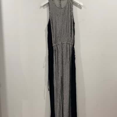 Sass & Bide Womens  Size 12 Maxi Dress Black  / White 