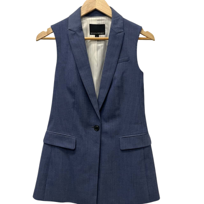 Banana Republic Womens Vest Size 0 Blue 