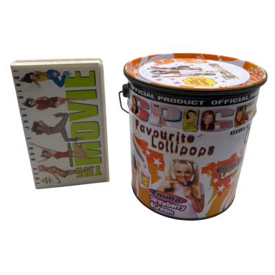 Spice Girls chupa chups tin with vhs